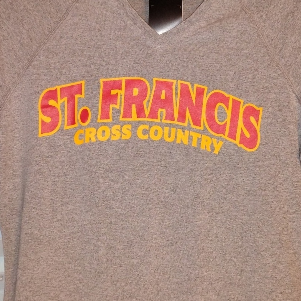 Adidas Women's Gray St. Francis Cross Country Short Sleeve T-Shirt, Size: M NWT - Picture 2 of 10